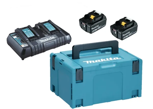 Makita 198077-8, Batteri- og opladersæt, Lithium-Ion (Li-Ion), 6 At, 18 V, Makita, Sort, Grøn
