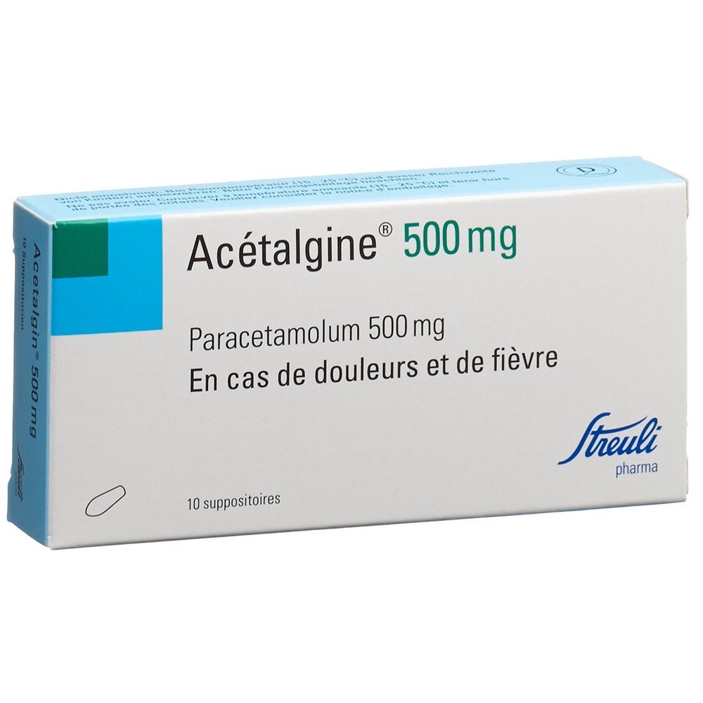 ACETALGINE Supp 500 mg Blist 10 Stk