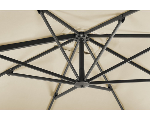 Schneider zweefparasol, tuinparasol Rhodos Twist, 300 x 300 cm, vierkant, naturel