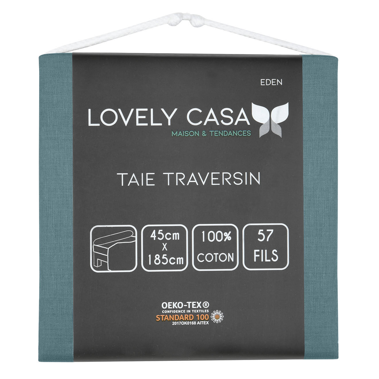 Stof Taie de traversin Eden eucalyptus - 45x185 cm