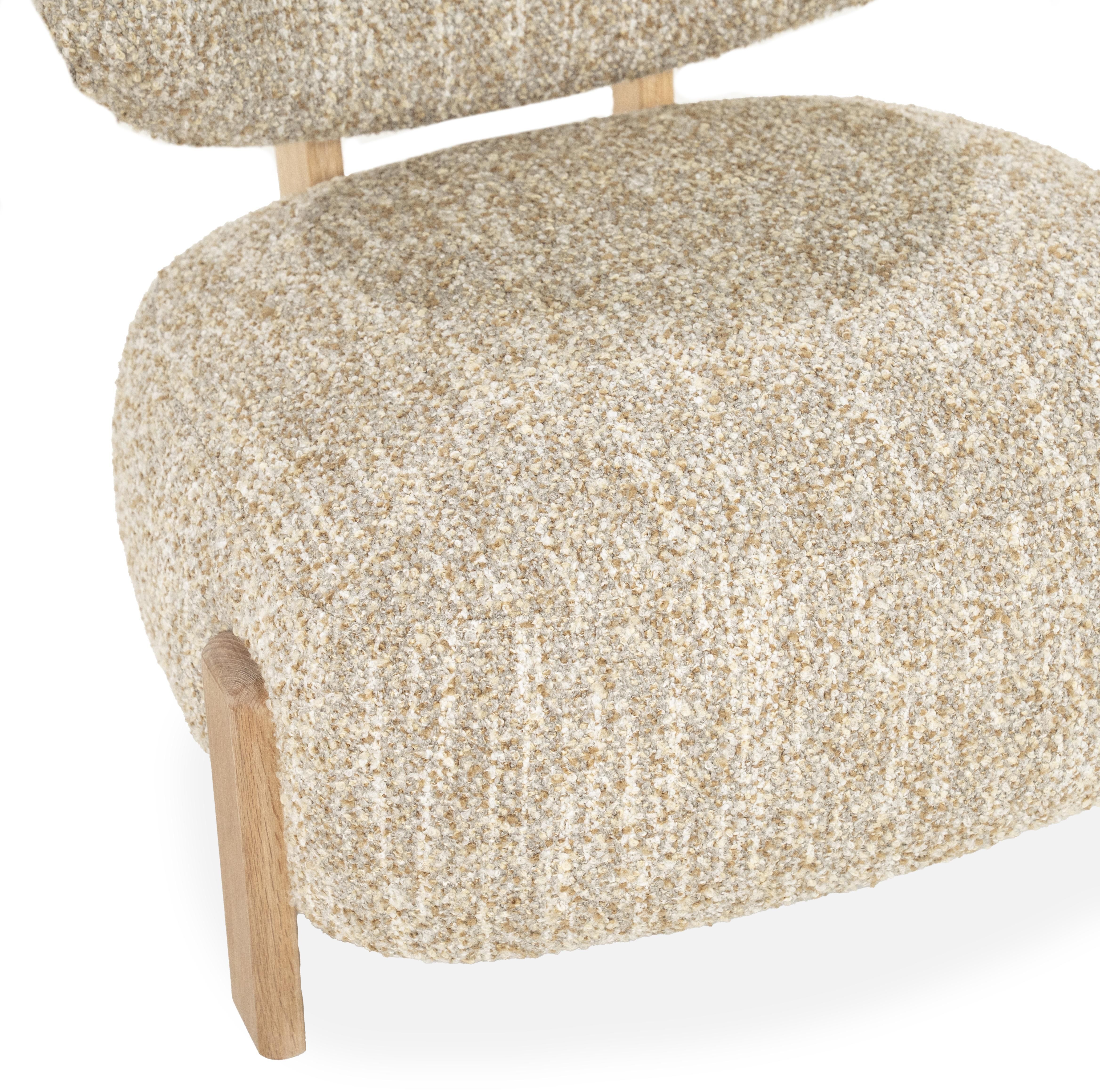 Fauteuil Beige bay naturel 96507 Reza B75 x D80 x H76.5 cm