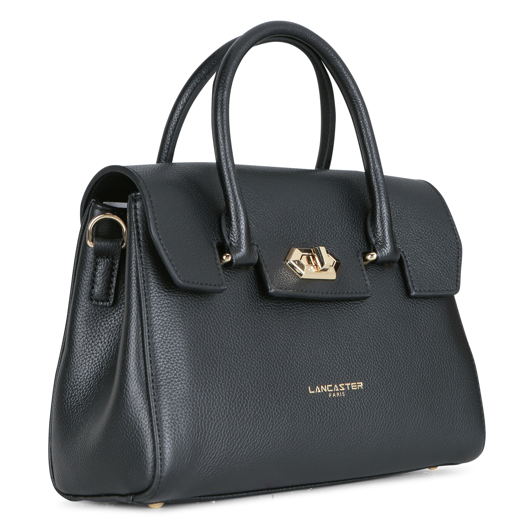 MILANO COSMOS - Sac à rabat en cuir grainé| Noir