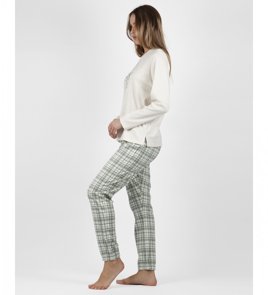 Pijama Admas If You Dream bege, verde