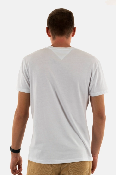 Tee shirt tommy jeans reg linear logo ybr white