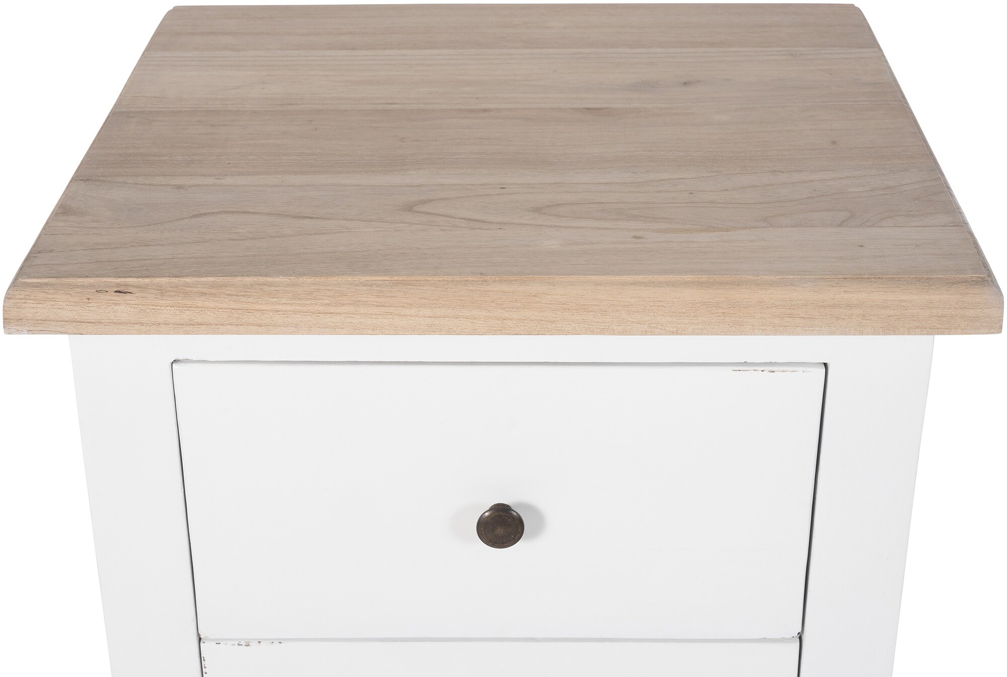 CLP Kommode Kora I Anrichte Aus Holz I Regal Mit Schubladen I Freistehend Für Flur Und Wohnzimmer I Weiß Im Shabby Chic Design