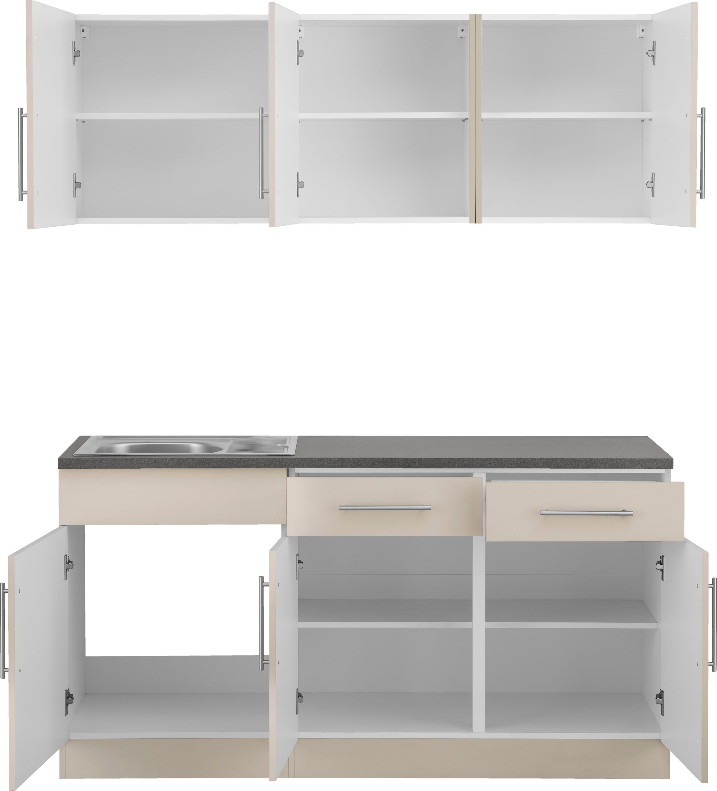 wiho Küchen Pantryküche »Cali« ohne E-Geräte, Breite 160 cm