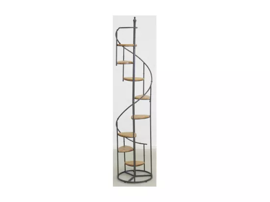 Étagère escalier en bois et métal