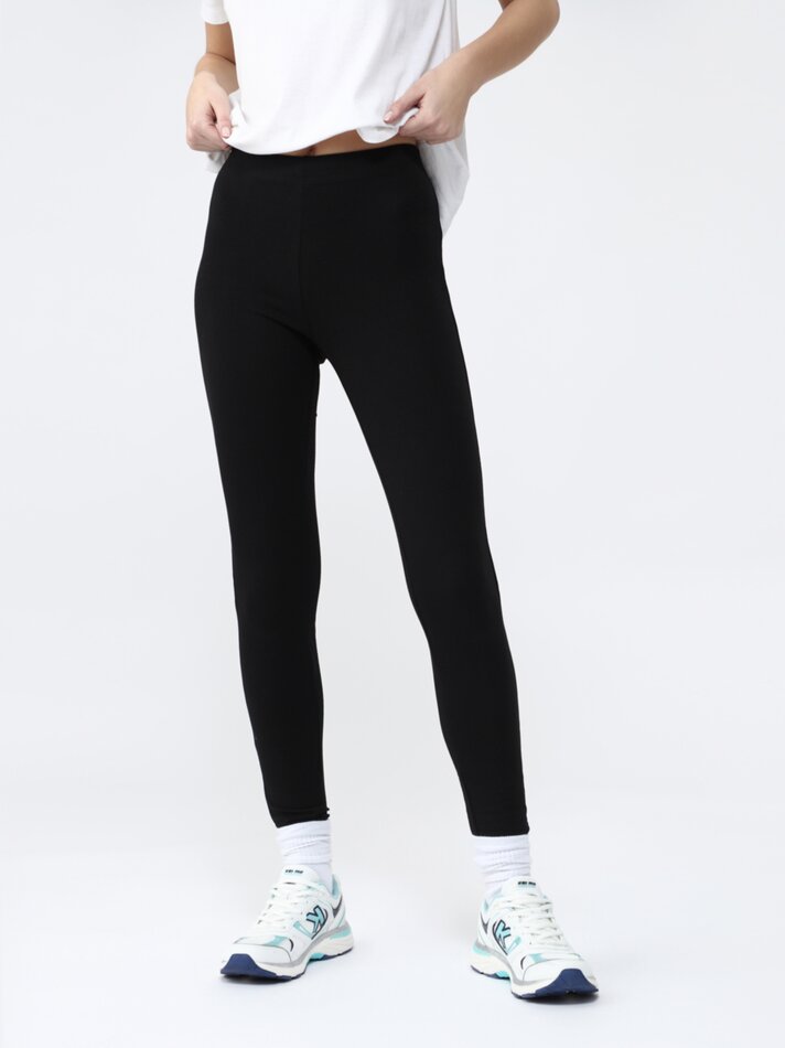 Conjunto com 4 Leggings Compridas Básicas - Pretas