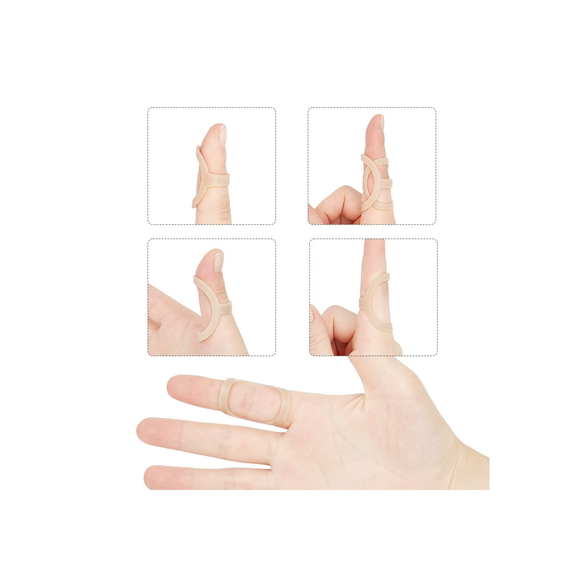 Fingerskinne for springfinger 5-pakk