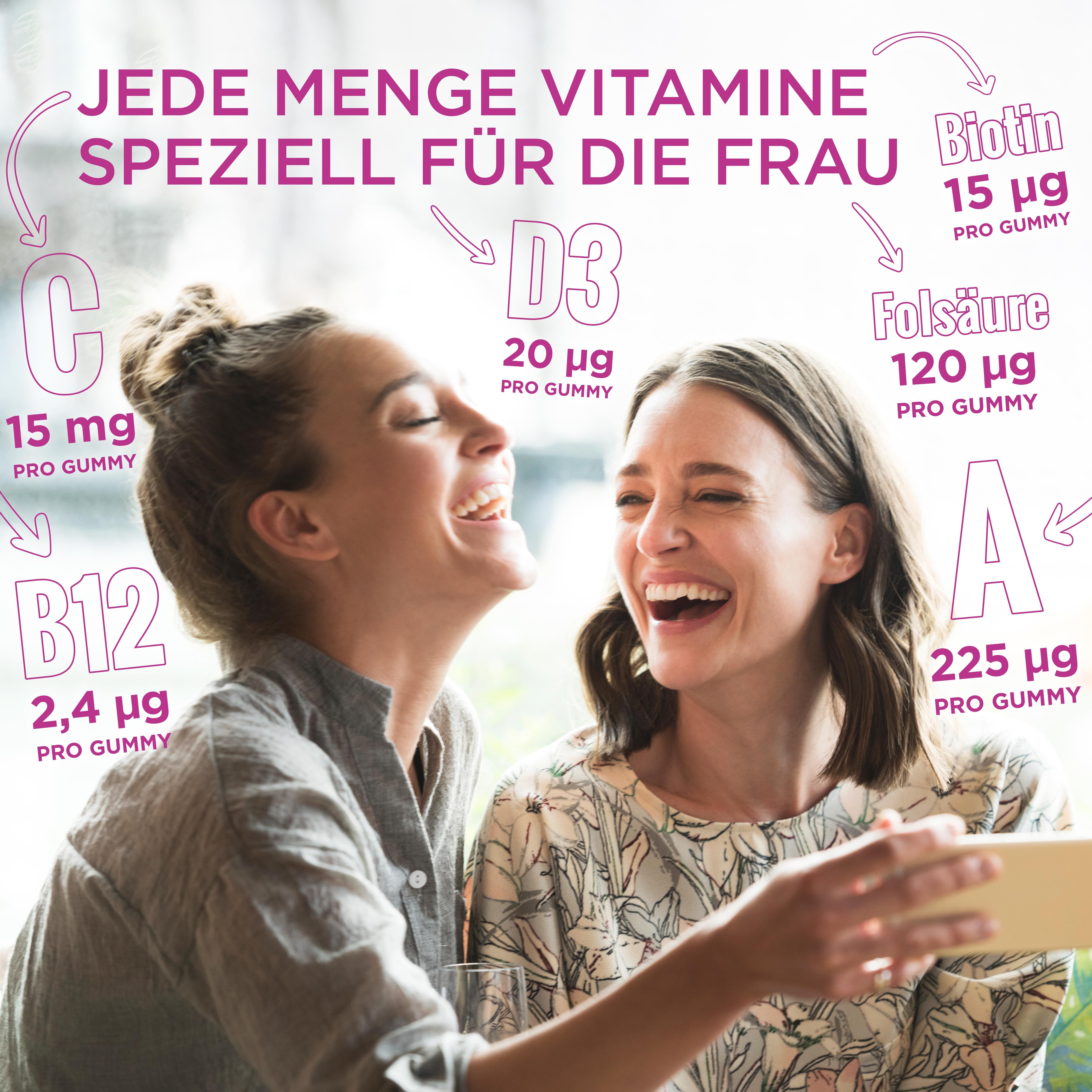 Nature's Way Women's Multi Multivitamin Gummies - A-Z Vitamine für Frauen - mit Folsäure, B12 & Zink