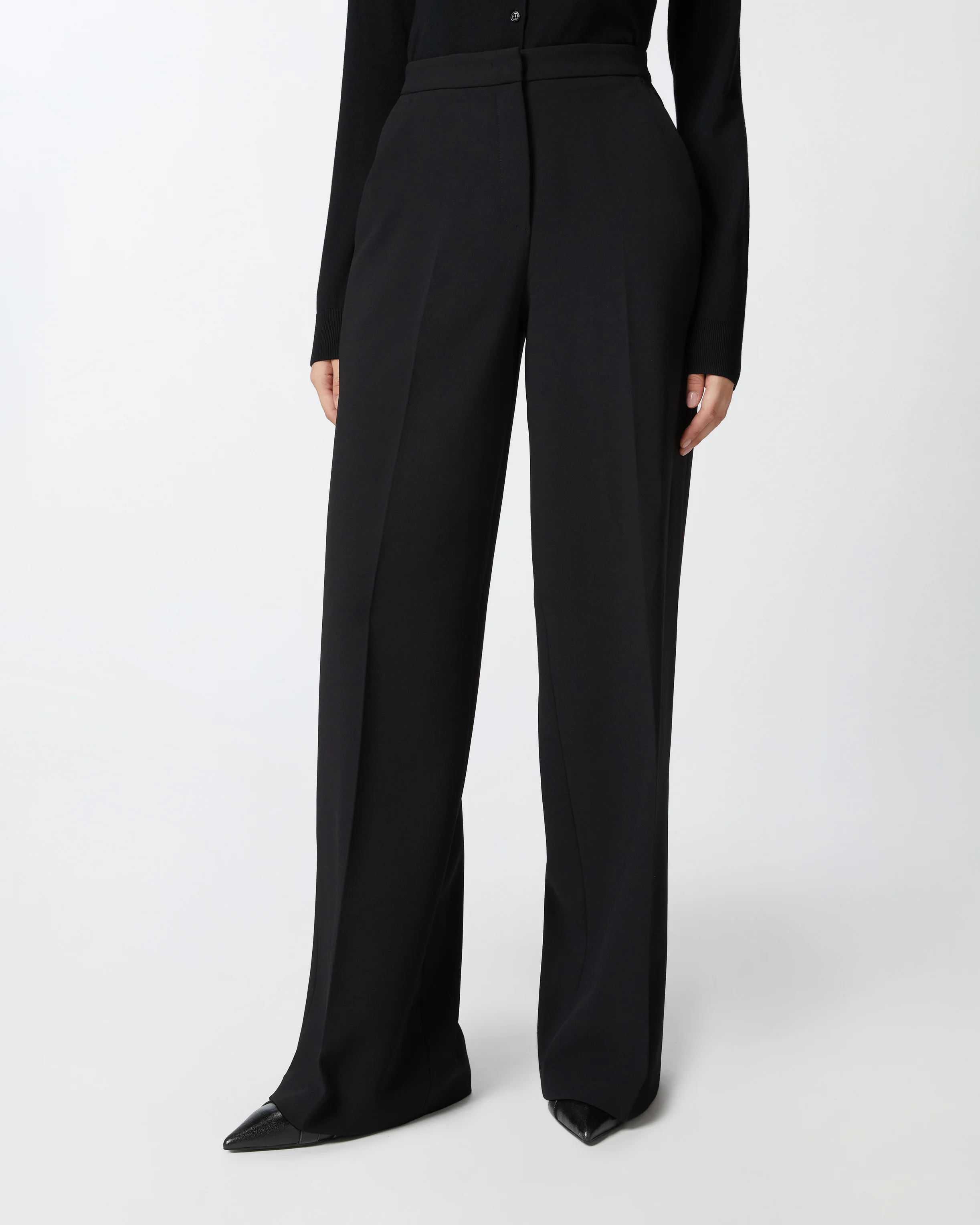 Pantalon palazzo élégant | Noir