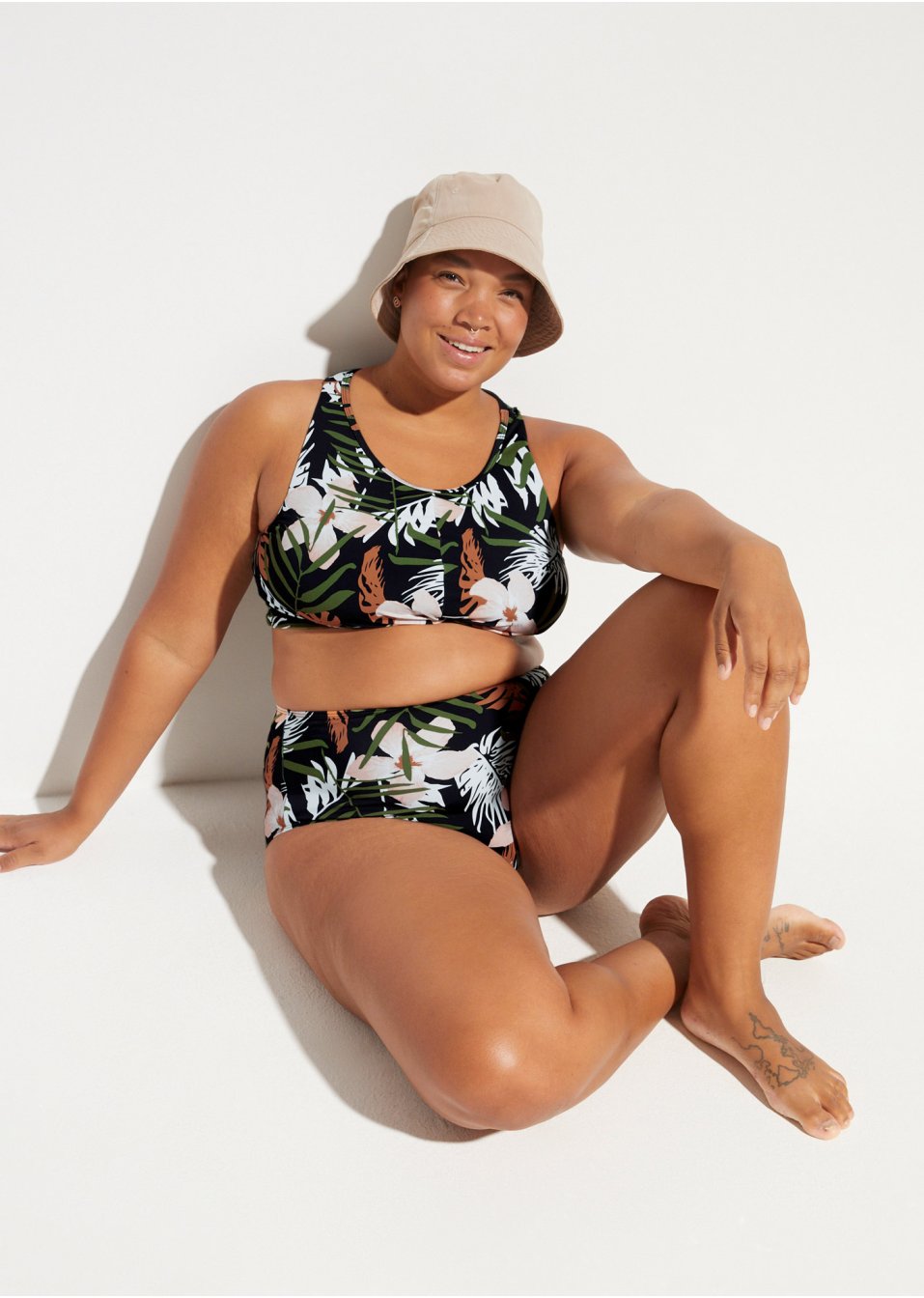 Bralette bikini met gerecycled polyamide (2-dlg. set)