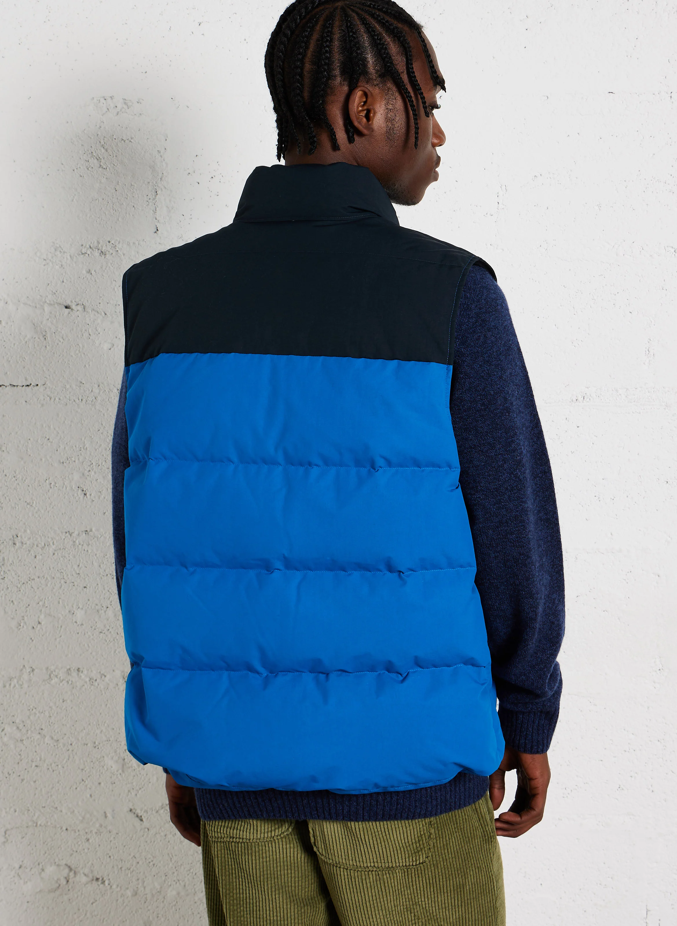 DOWNDRIFT - Doudoune col montant sans maches | Bleu