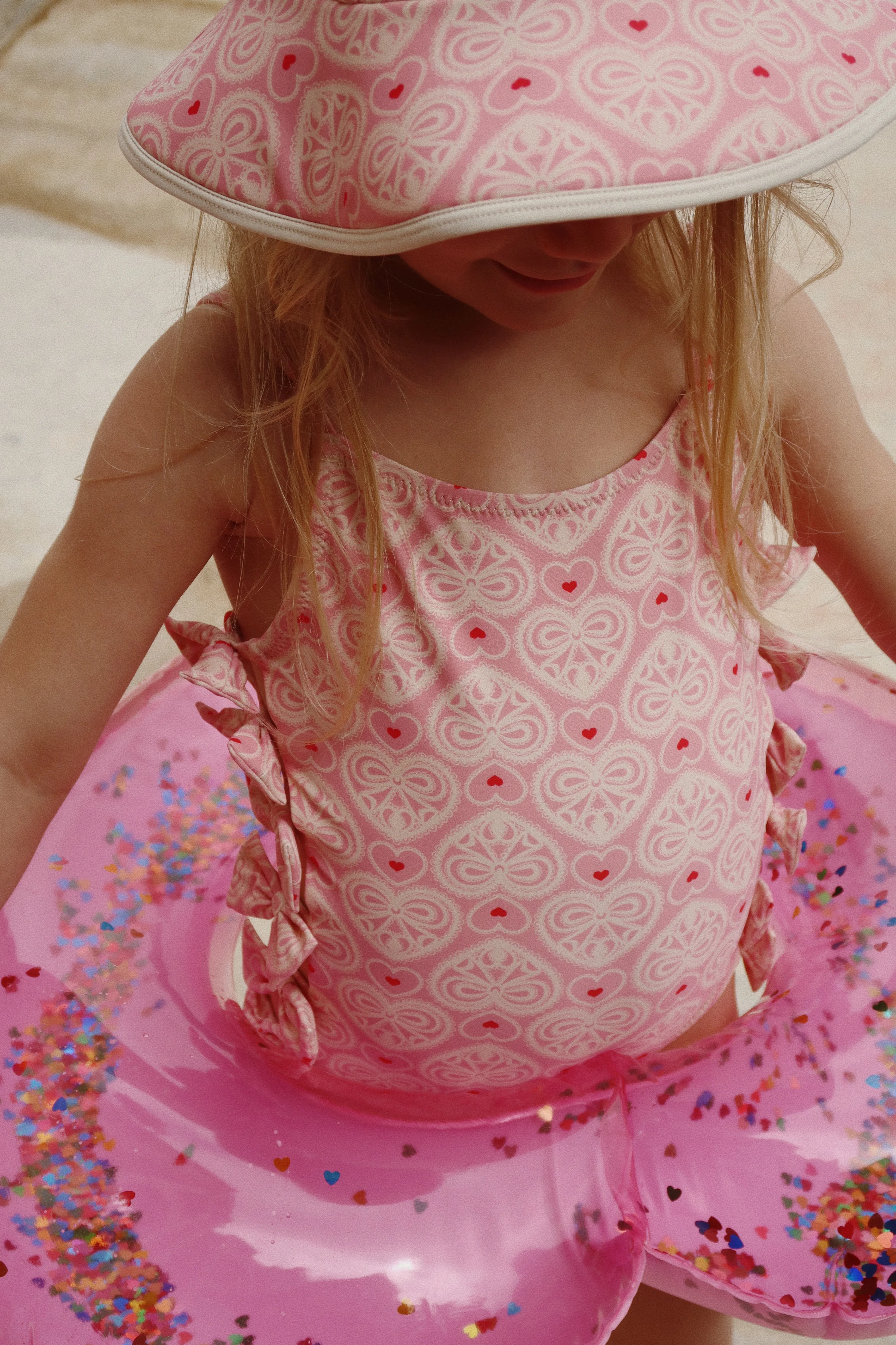 Edith badedragt - lacy pink - 9M