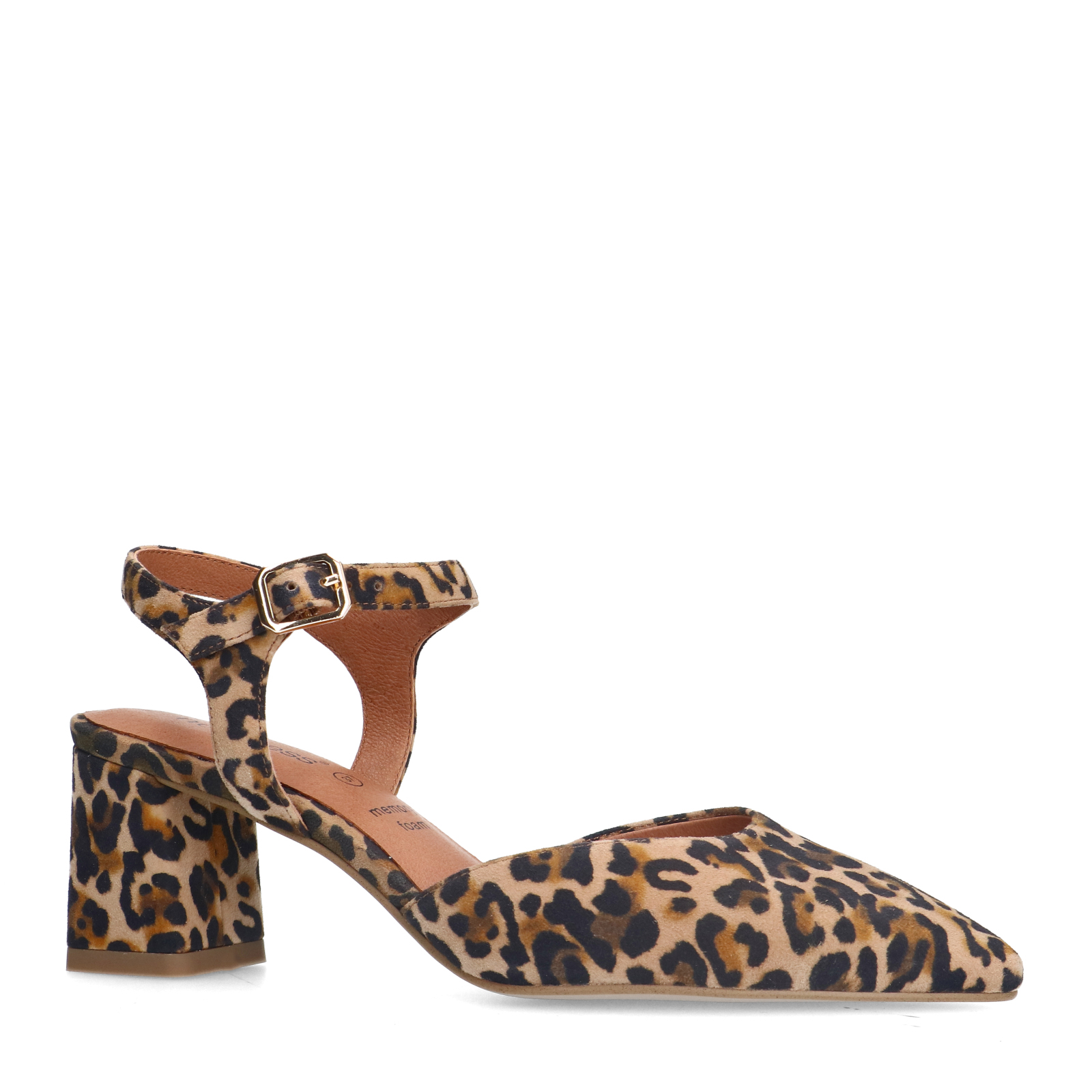 Leopard suède slingback pumps