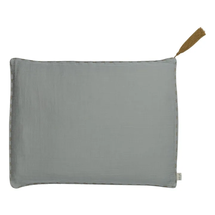 Numero 74 Coussin rectangulaire en coton bio | Silver Grey S019