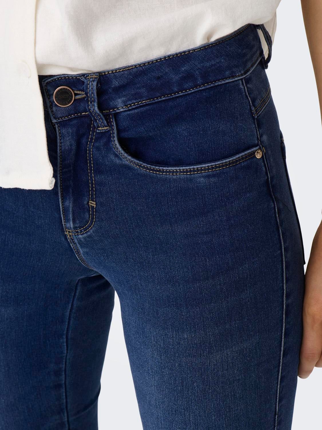 ONLROYAL Mittlere Taille Skinny Fit Jeans Dark Blue Denim