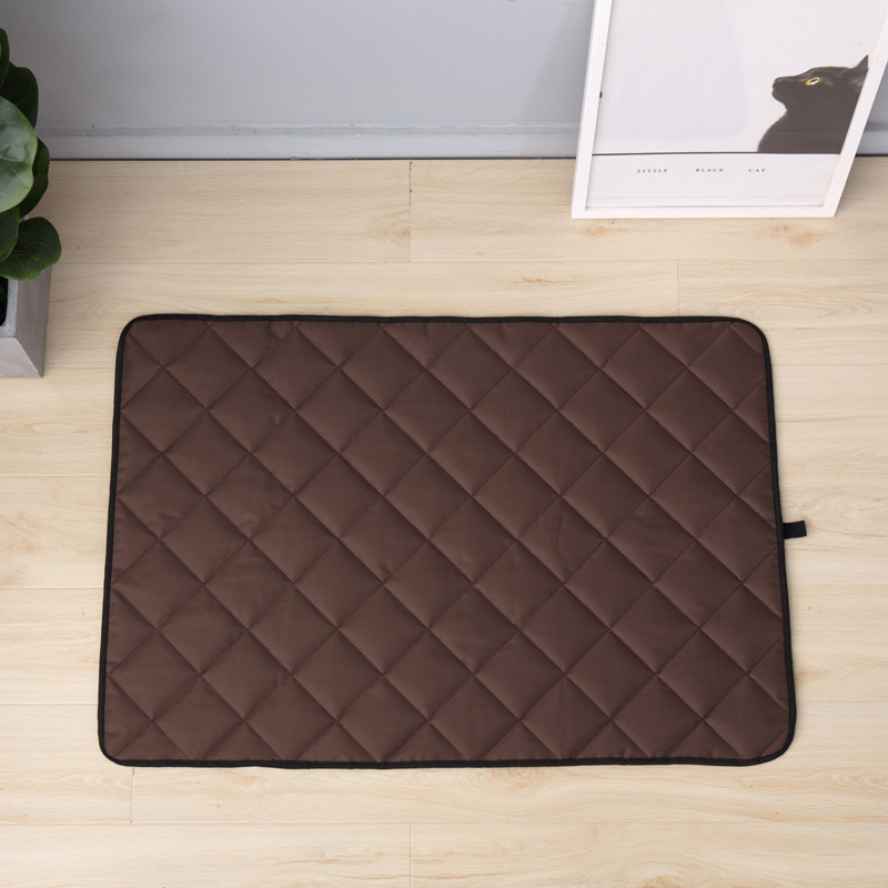 (60x45cm) Abperlende Welpen Hygiene Matte Haustier Schondecke Hunde Trainings Unterlage - Braun
