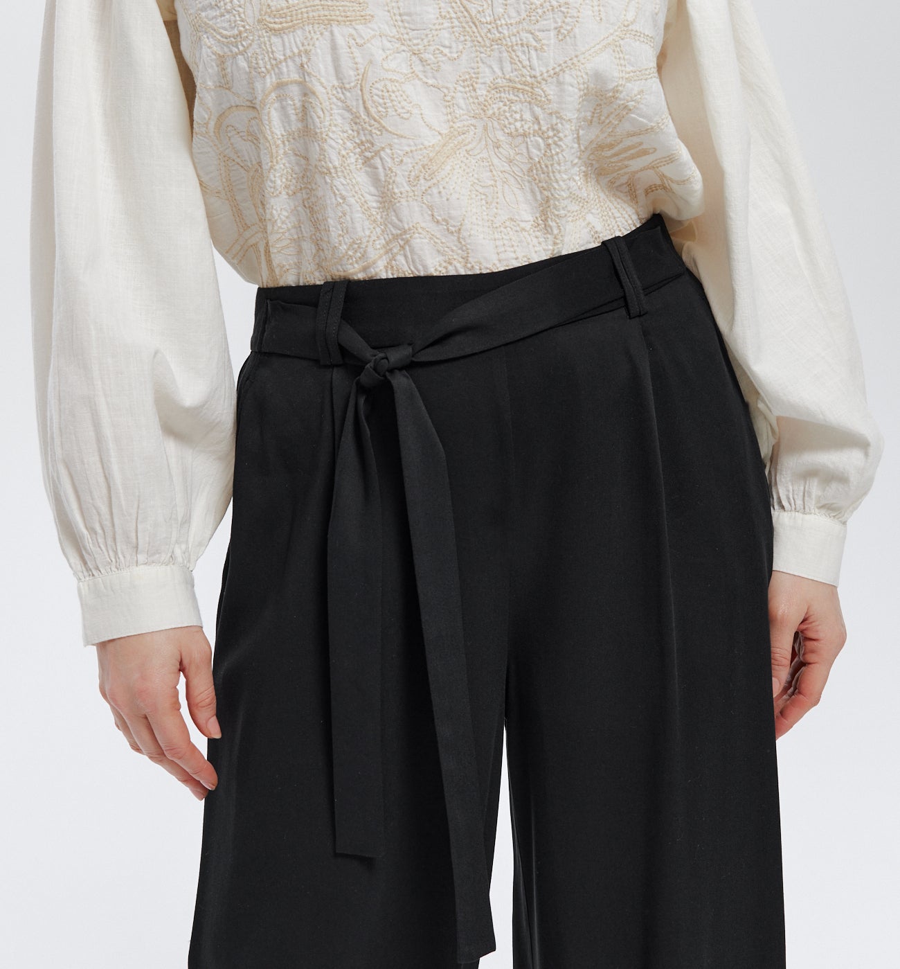 Pantalon large femme - Noir