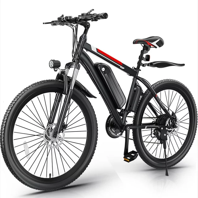 Bicicleta elétrica Gocio 500W, aro 26, para adultos, com sistema de controle de cruzeiro, bicicleta elétrica de montanha com bateria removível de íon-lítio de 375Wh, autonomia de 80 km, 21 velocidades, bicicleta urbana para homens e mulheres.