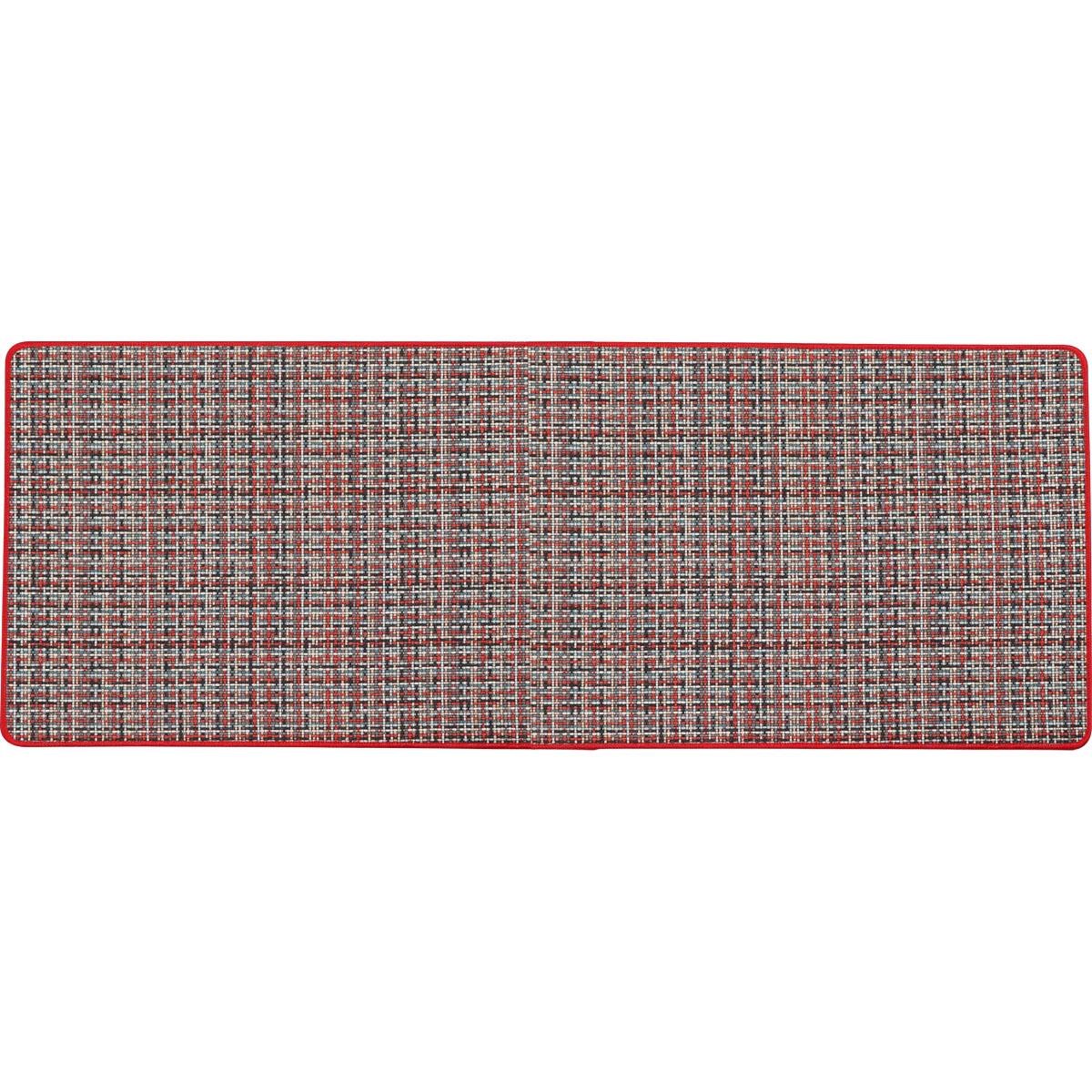 TAPIS PIXEL 45X120CM POLYESTER TISSE ROUGE