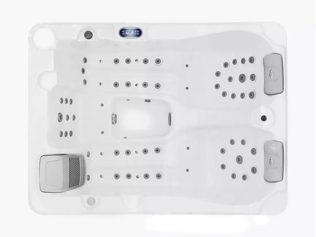 SPA 3 places blanc perlé - 65 jets - L210 x P158 x H73 cm - Système BALBOA - FIDJI VI