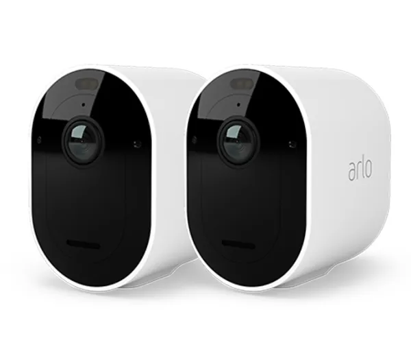 Arlo Pro 5 - Netværksovervågningskamera - indendørs, udendørs - vejrbestandig - farve (Dag/nat) - audio - trådløs - WiFi (pakke med 2)