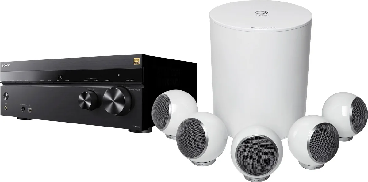 Sony TA-AN1000   Elipson Planet M 5.1 Blanc   NorStone Arran RCA SUB (3 m)   NorStone CL250 (25 m) Chaînes Grand Spectacle