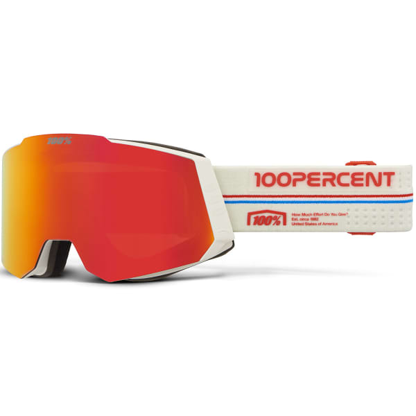 Masque de ski 100PERCENT SNOWCRAFT HIPER GOOGLE LAUNCH MIRROR RED LENS