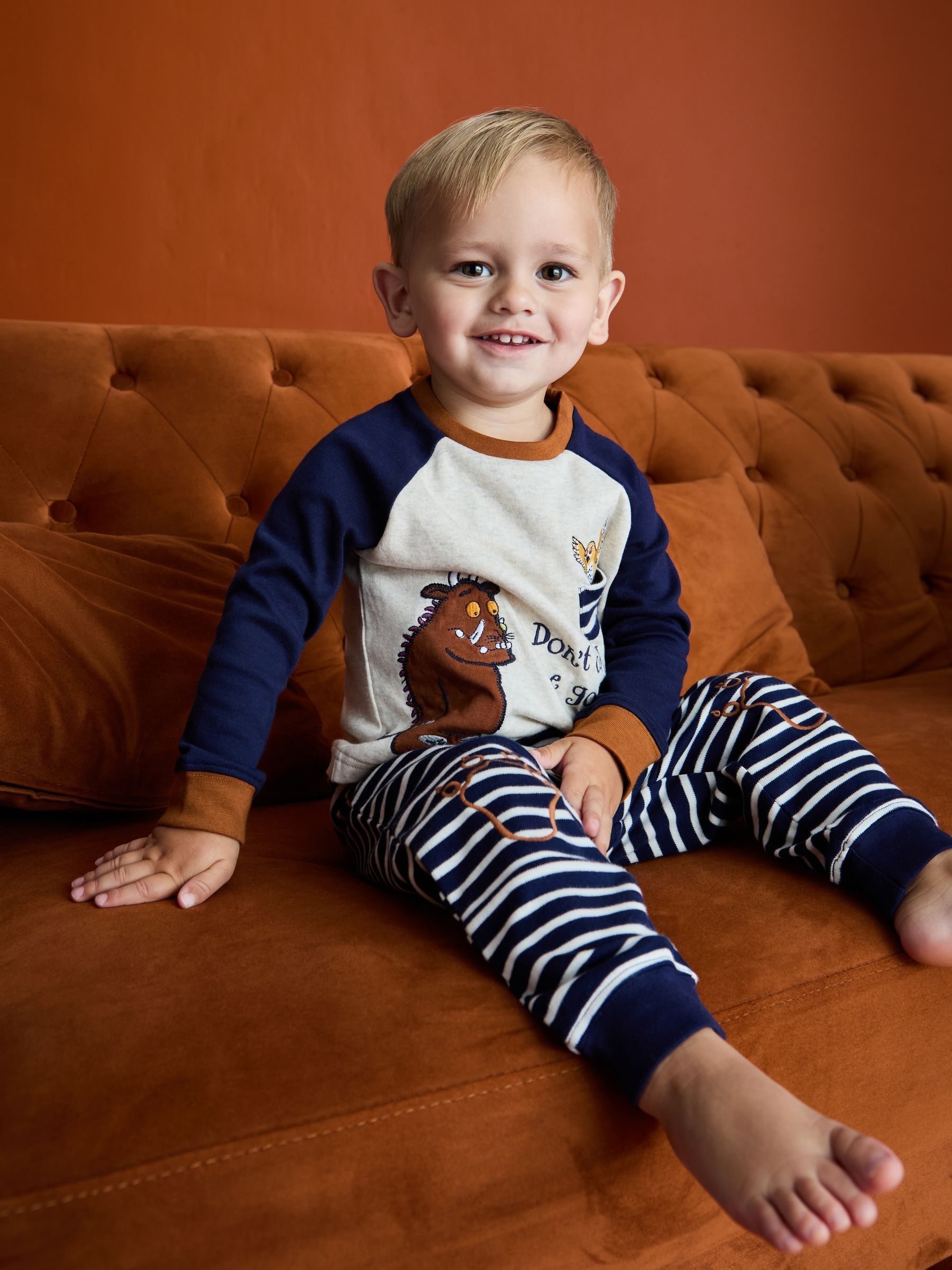 JoJo Maman Bébé Character Appliqué Jersey Pyjamas