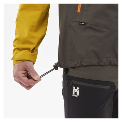 Veste Imperméable Millet Fitz Roy Khaki/Jaune