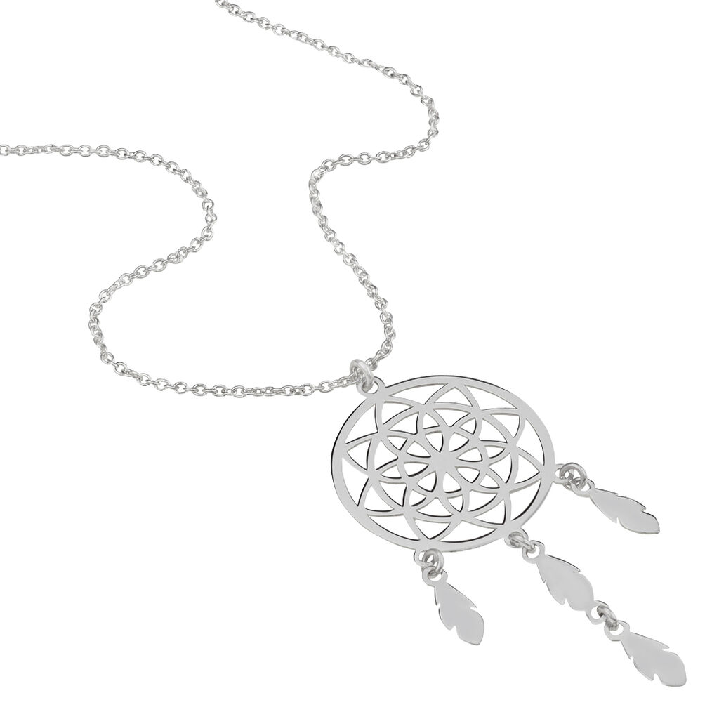 Collier Enola Argent Blanc