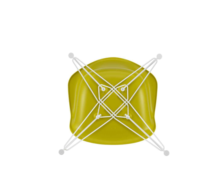 Vitra Eames DAR stoel wit gepoedercoat onderstel, Deep Black