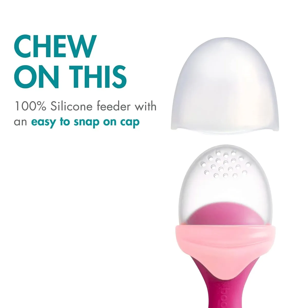 Boon Tétine Alimentaire en Silicone Pulp - Rose