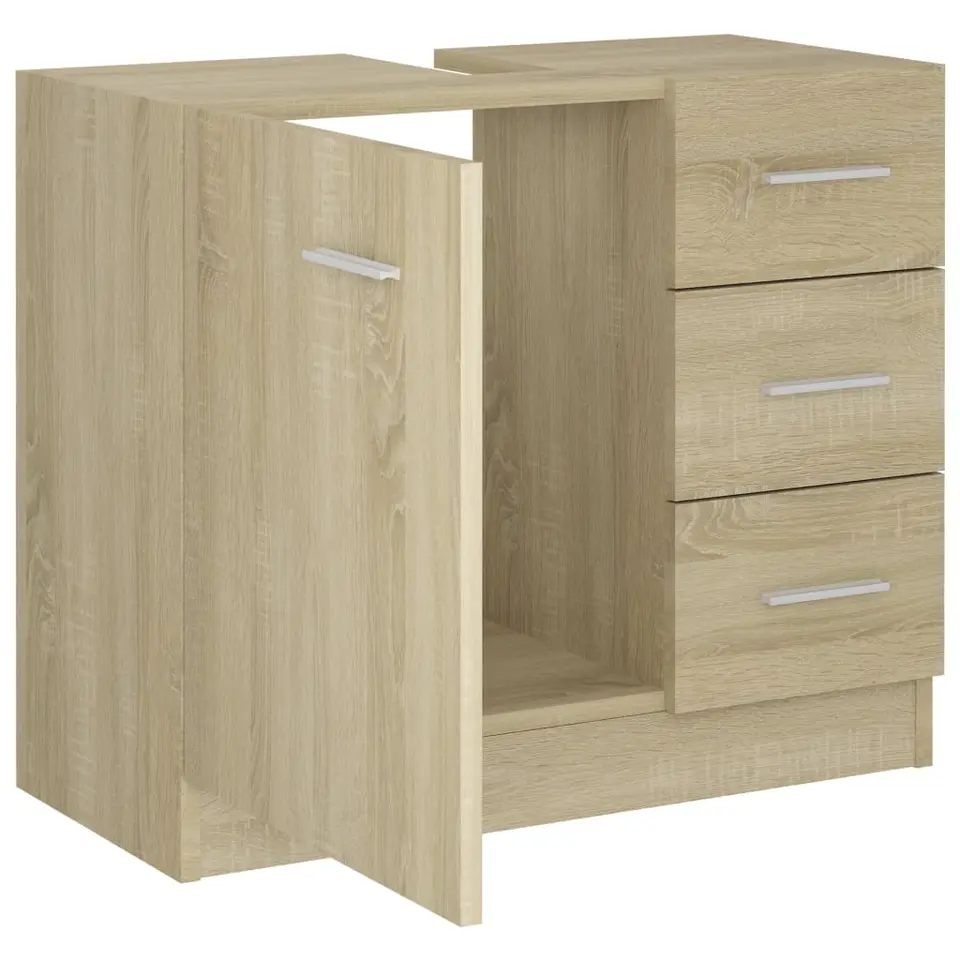 vidaXL - Wastafelkast - Bruin - Bewerkt hout