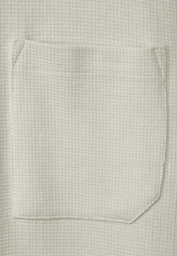Waffelstruktur Sweatshirt - faded stone