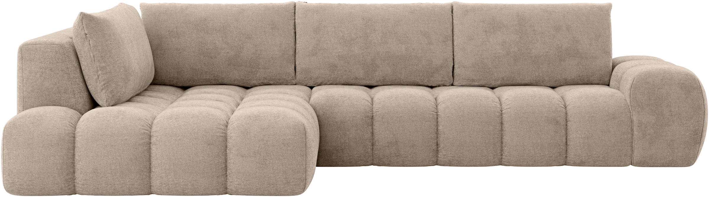 GOODproduct Ecksofa »AZITA Designsofa, elegant und bequem L-Form, Bubble-Optik« lose Rückenkissen, traumhafte Steppung, Masse B/T/H: 352/210/72 cm