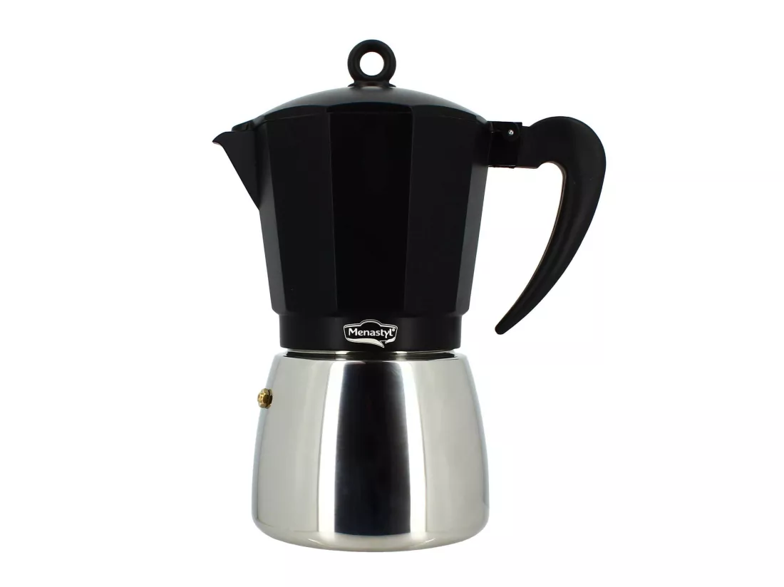 Menastyl - Cafetiere 12 Tasses Moka En Aluminium Induction 736ml
