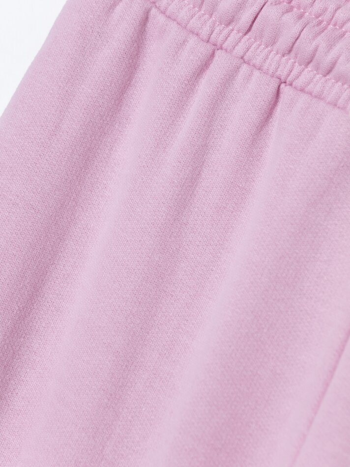 Conjunto com 2 calças de moletom básicas - rosa e lilás