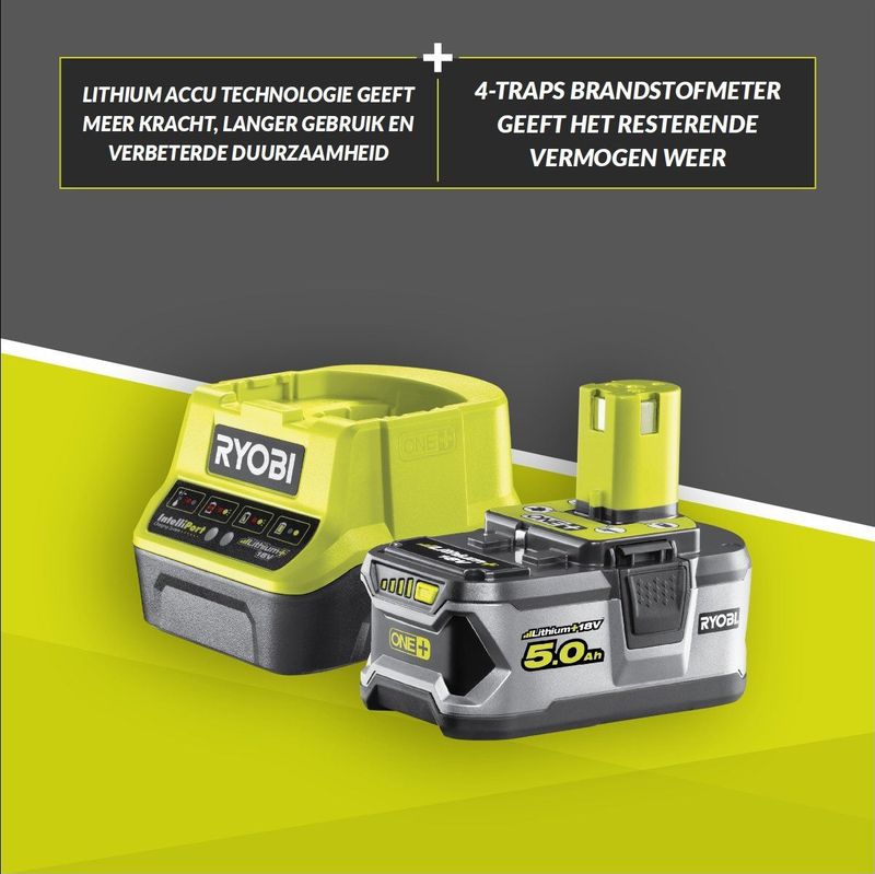 Ryobi - RC18120-150 Accu Starterset - 18V - 1x 5.0Ah - Inclusief Lader