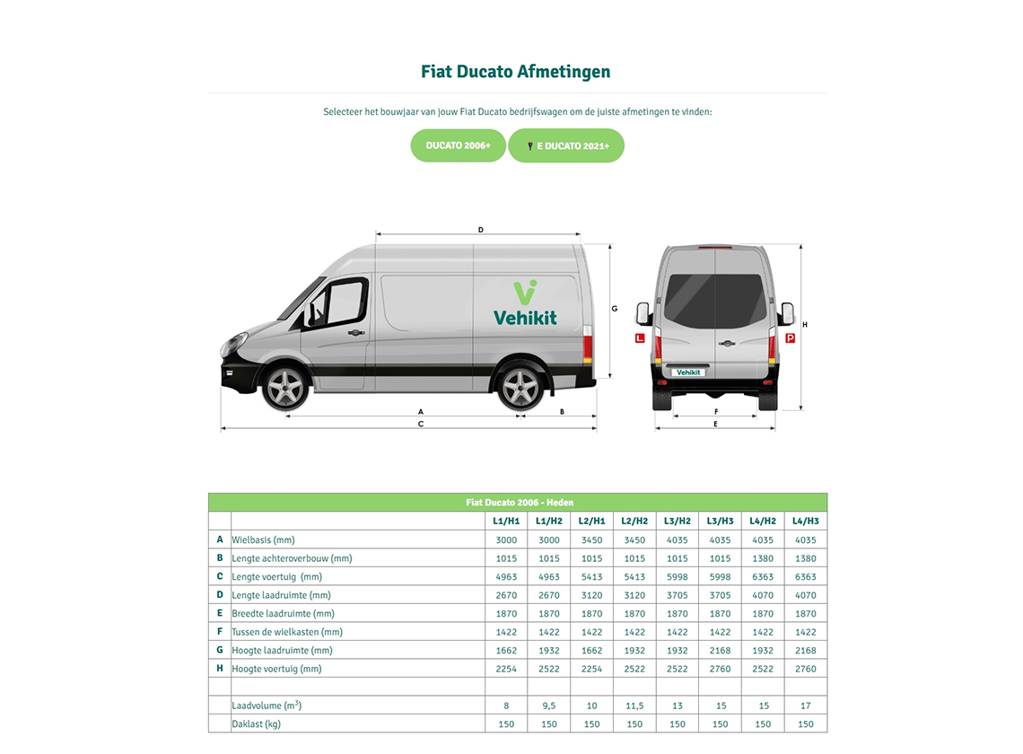 Hindermann Ducato vanaf 2007 H1 achterzijde hordeur