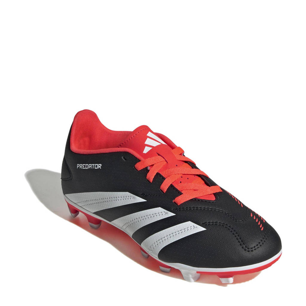 adidas Predator Club TxG junior voetbalschoenen zwart/wit/rood
