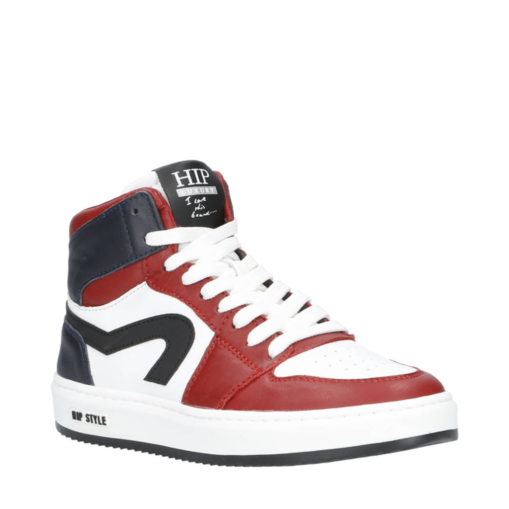 Hip leren sneakers rood