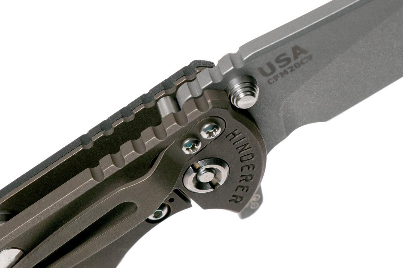Rick Hinderer XM18 3,5” 20CV Slicer, Battle Bronze, Black G10 zakmes