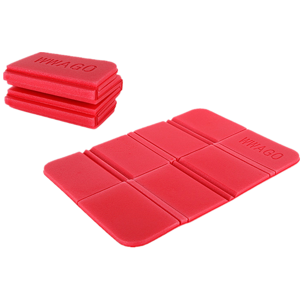 (385x275x8mm) Faltbares Thermo Outdoor Sitzkissen für Camping / Wandern / Festivals / Picknick / Stadion - Rot