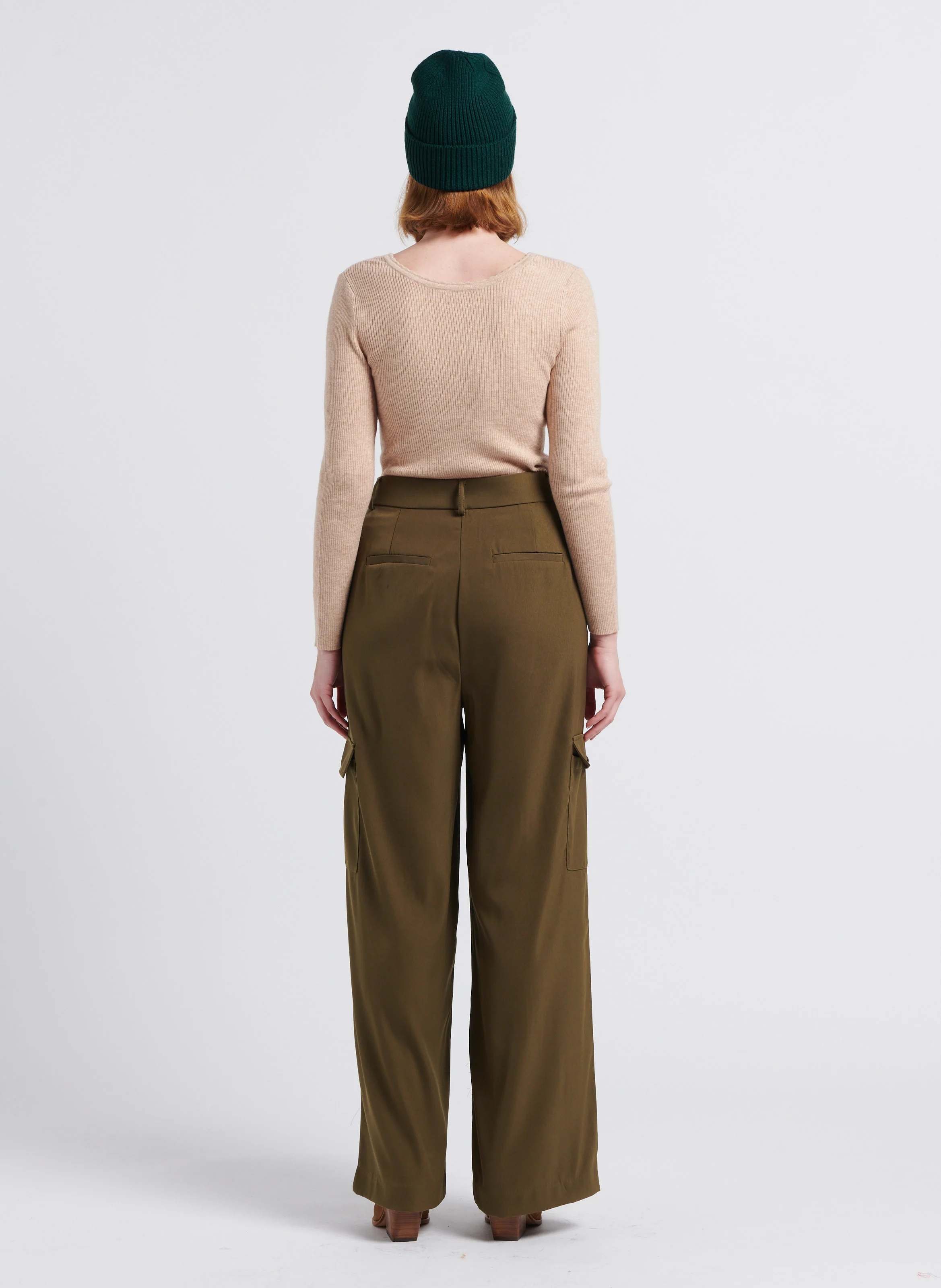 WINNIE MIA - Pantalon cargo fluide| Kaki