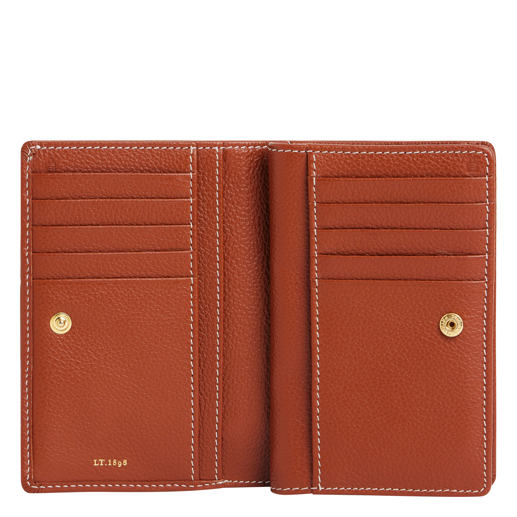 ELLA - Portefeuille compact en cuir| Marron