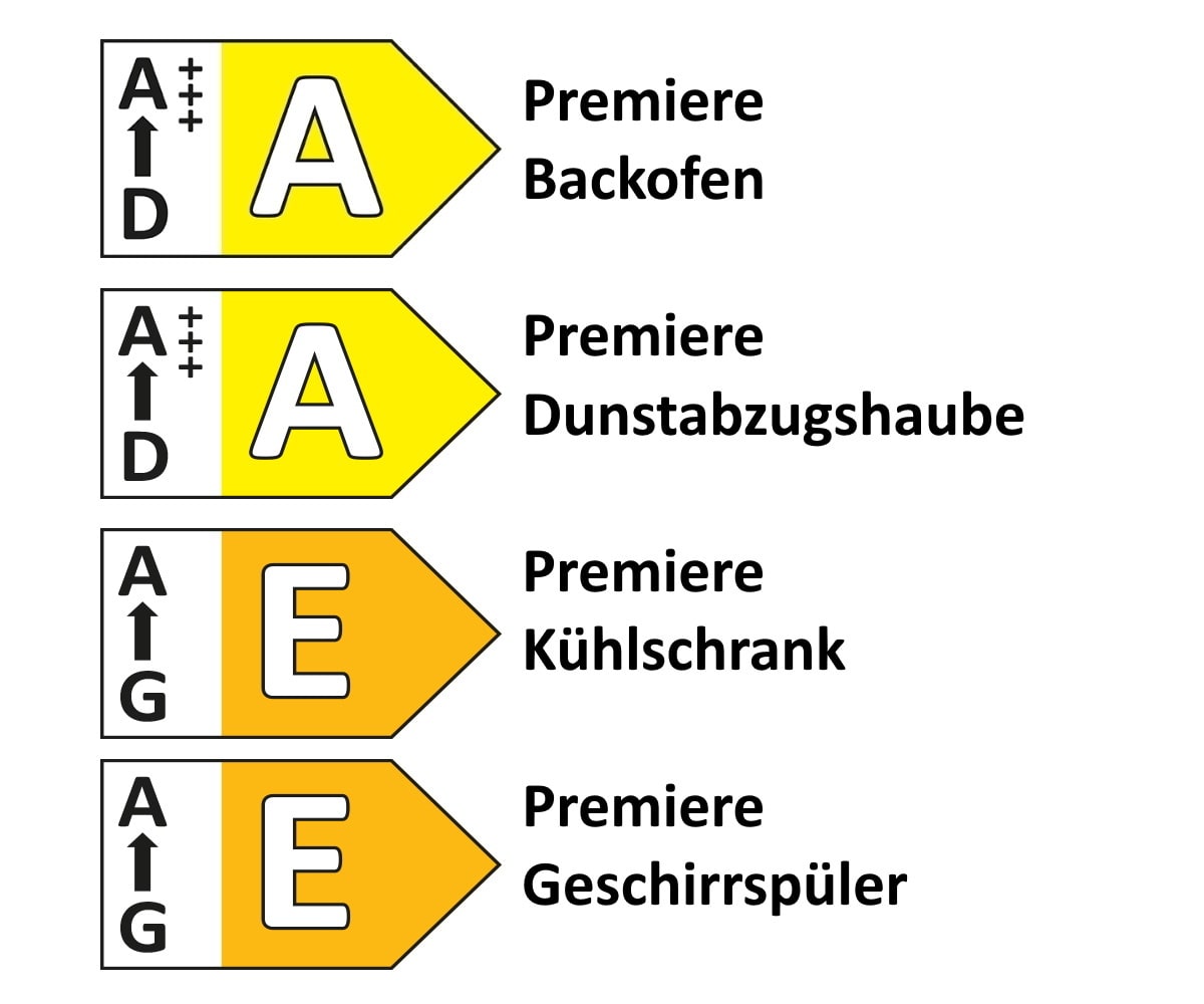 Einbauküche Flash, schiefergrau Hochglanz, inkl. Elektrogeräte