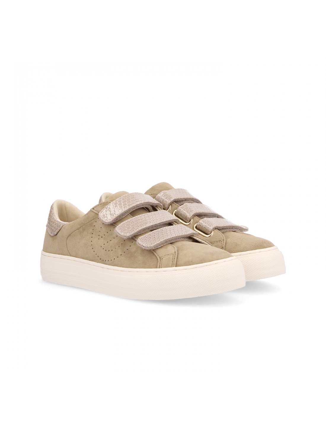 no name Baskets de ville arcade straps perfos beige