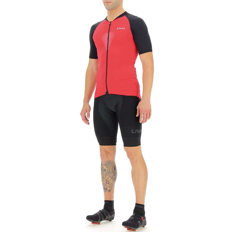 UYN Granfondo Fietsshirt Korte Mouwen Rood/Zwart Heren